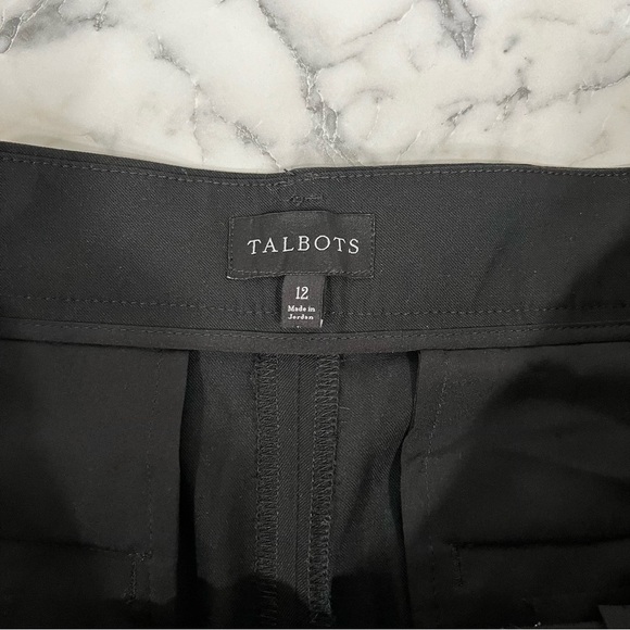 Talbots black wide leg trousers dress pants stretch will blend size 12 - Picture 9 of 10